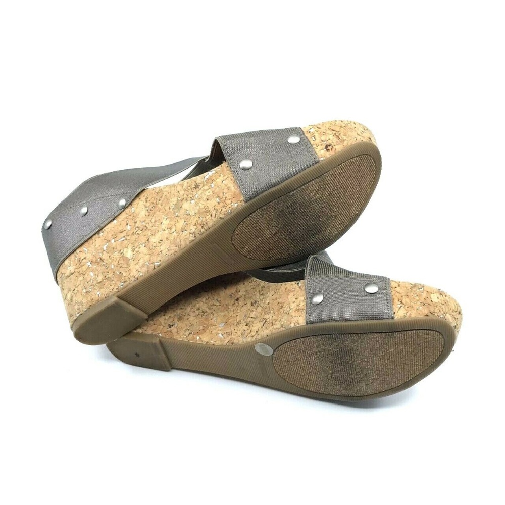 Lucky Brand Miller 2 Criss Cross Cork Wedge Sz 8.5 - Picture 8 of 8
